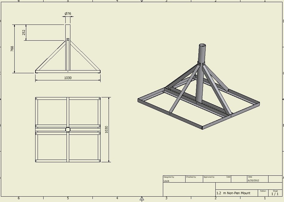 1.2m Non-Pen Mount
